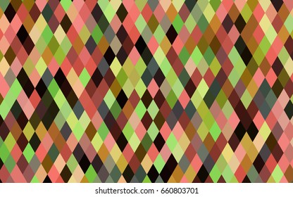 Light Green, Red vector triangle mosaic pattern. Triangular geometric sample with gradient.  A completely new template for your business design.