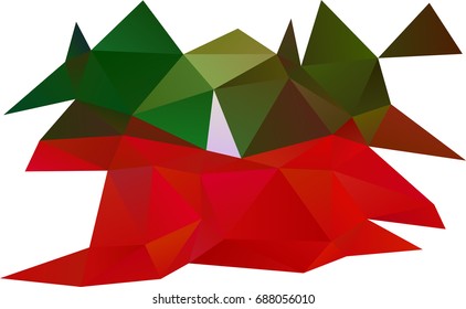 Light Green, Red vector triangle mosaic template. Colorful abstract illustration with gradient. A new texture for your design.