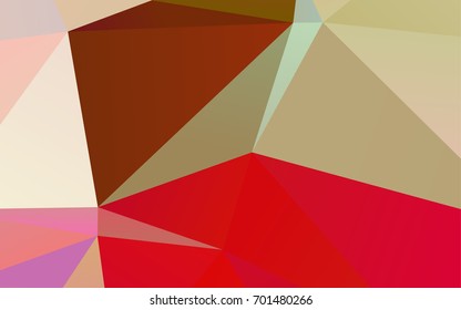 Light Green, Red vector triangle mosaic background. Creative illustration in halftone style with gradient. The template can be used as a background for cell phones.