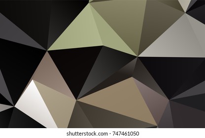 Light Green, Red vector triangle mosaic template. A vague abstract illustration with gradient. The completely new template can be used for your brand book.