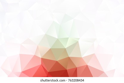 Light Green, Red vector triangle mosaic pattern. Colorful abstract illustration with gradient. The polygonal design can be used for your web site.