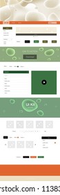Light Green, Red vector ui ux kit with lines, ovals. Modern gradient abstract illustration with bandy lines. This template you can use for websites.