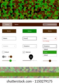 Light Green, Red vector web ui kit with spheres. Decorative ui kit design in abstract style with colorful dots. Simple colorful design for websites.