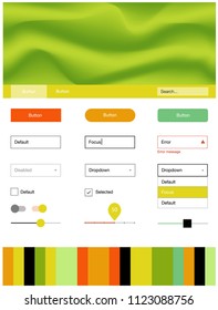 Light Green, Red vector wireframe kit with abstract circles. Elegant bright illustration with gradient  in memphis style. This sample is for your website.