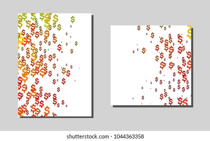 Light Green, Redvector background for presentations. Abstract booklet on colored background with gradient. Pattern can be used as a template for calendars.