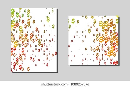 Light Green, Redvector banner for websites. Glitter abstract design concept with text box. Pattern can be used as a template for calendars.