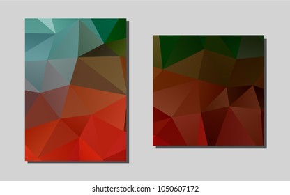 Light Green, Redvector cover for Envelopes. Beautiful colored sample in A4 size. Beautiful design for cover of notepads.