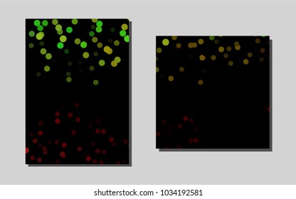 Light Green, Redvector layout for Leaflets. Glitter abstract design concept with text box. Pattern can be used as a template for calendars.