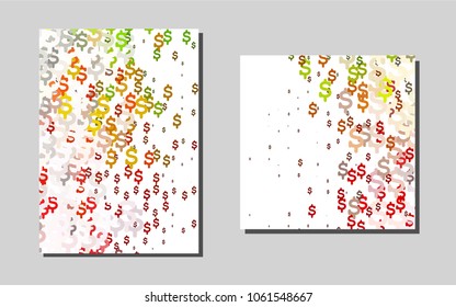 Light Green, Redvector pattern for posters. Abstract booklet on colored background with gradient. Pattern for beautiful business cards, folders.
