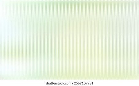 Light green ribbed glass. Vector ribbed glass texture background. Mesh gradient. acrylic ribbed bath surface. Reeded glass background semitransparent overlay. Bath wall window