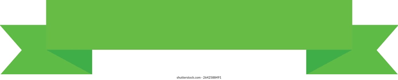 Light Green Ribbon Frame on Transparent Background
