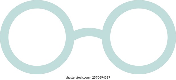 Light green round eyeglasses frame, isolated against a clean white background, symbolizes vision, wisdom, and intelligence while embodying style and modern fashion in accessories