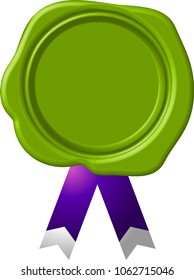 Light green Sealing wax medal