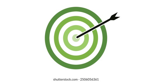 Light green shade bullseye dart target icon. Dart target goal marketing sign. Arrow dart logo vector. Winner dart sign.