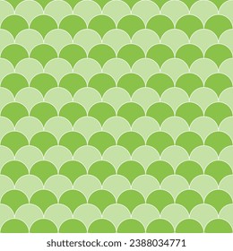 Espesor de peces de tonos verde claro. patrón de escalas de peces. los peces escalan un patrón sin fisuras. Elementos decorativos, ropa, envoltura de papel, baldosas de baño, baldosas de pared, fondo, fondo.
