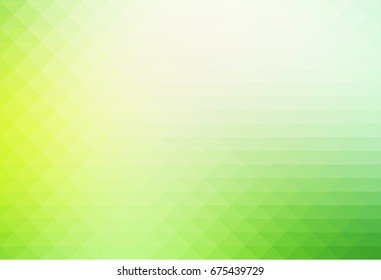 Light green shades abstract geometric background with rows of triangles  