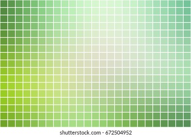 Light green shades abstract vector square tiles over white mosaic background