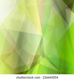 Light green shining abstract geometric pattern. Technological futuristic design. Triangular background.