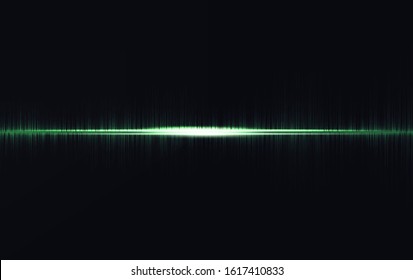 Light Green Sound Wave background,technology and Earthquake wave diagram concept; design for education and science; Vector Illustration.