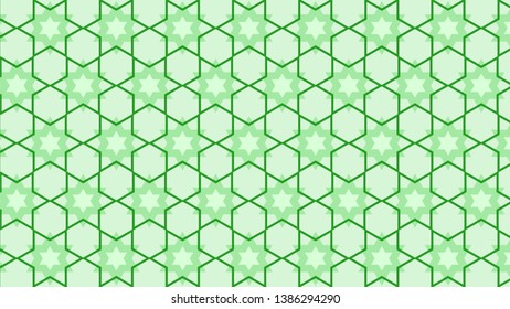 Light Green Stars Pattern Graphic