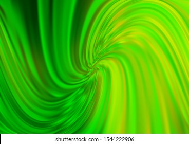 Light Green swirl vector pattern with liquid shapes. A vague circumflex abstract illustration with gradient. A new texture for your  ad, booklets, leaflets.