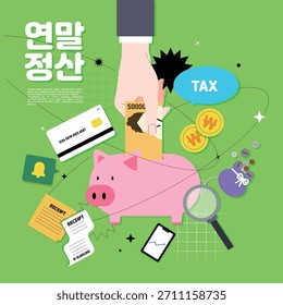 Light green Tax Return for office workers