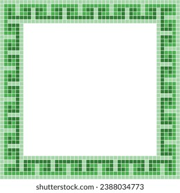 Light green tile frame, Mosaic tile frame or background, Tile background, Seamless pattern, Mosaic seamless pattern, Mosaic tiles texture or background. Bathroom wall tiles, swimming pool tiles.
