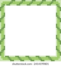 Light green tile frame, Mosaic tile frame or background, Tile background, Seamless pattern, Mosaic seamless pattern, Mosaic tiles texture or background. Bathroom wall tiles, swimming pool tiles.