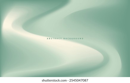 Fondo de Vector de malla Abstractas de onda de tono verde claro | Diseño de Fondo de pantalla elegante y moderno con ondas de gradiente