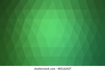 Light green triangle mosaic background. A vague abstract illustration with gradient. The completely new template can be used for your brand book.