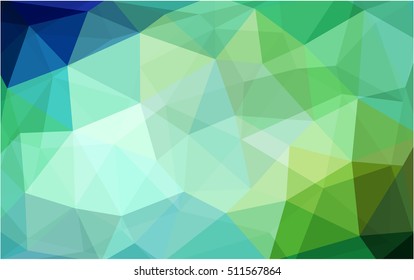 Light green triangle mosaic background. Shining illustration, which consist of triangles. Triangular pattern for your business design.