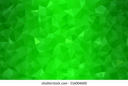 Light green triangle mosaic background. A sample with polygonal shapes. A completely new design for your business.