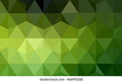 Light green triangle mosaic template. Modern geometrical abstract illustration with gradient. The best triangular design for your business.
