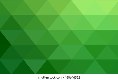 Light green triangle mosaic template. Triangular geometric sample with gradient.  A completely new template for your business design.