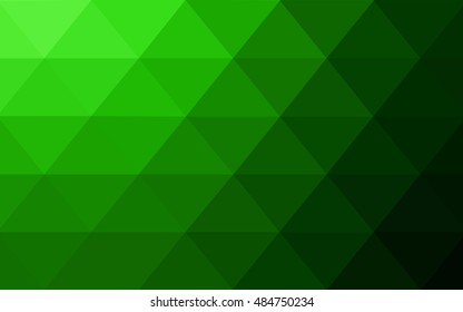 Light green triangle mosaic template. A completely new color illustration in a vague style. The textured pattern can be used for background.