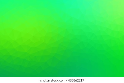 Light green triangle mosaic template. Creative illustration in halftone style with gradient. The template can be used as a background for cell phones.