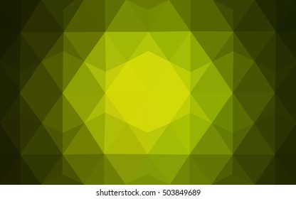 Light green triangle mosaic template. Modern geometrical abstract illustration with gradient. The best triangular design for your business.