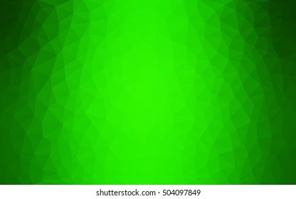 Light green triangle mosaic template. A completely new color illustration in a vague style. Triangular pattern for your business design.