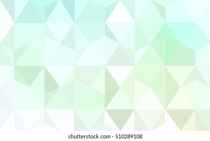 Light green triangle mosaic template. Creative geometric illustration in Origami style with gradient. The elegant pattern can be used as part of a brand book.