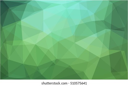 Light green triangle mosaic template. A sample with polygonal shapes. Brand-new style for your business design.