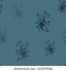 light green, turquoise background, forest bird, partridge on a tree branch, pattern, suitable for decorating fabrics, for stylish pillows