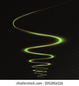 Light green Twirl. Curve light effect of green line. Luminous green circle. Light green pedistal, podium, platform, table. Vector PNG. Vector illustration