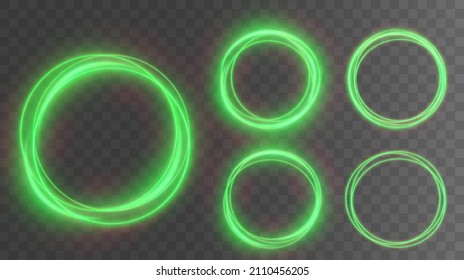 Light green Twirl. Curve light effect of green line. Luminous green circle. Light green pedistal, podium, platform, table. Vector PNG. Vector illustration	
