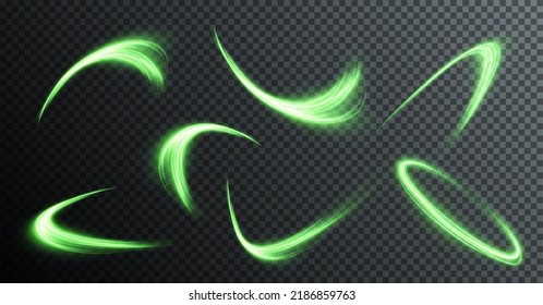 Light green Twirl. Curve light effect of green line. Luminous green circle. Light green pedistal, podium, platform, table. Vector PNG.