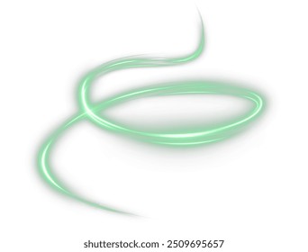 Light green Twirl. Curve light effect of green line. Luminous green circle. Light pink pedistal, podium, platform, table. Vector PNG. Vector illustration	
