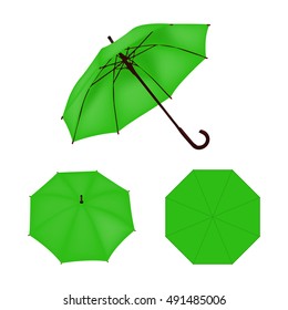Light green umbrella vector isolated