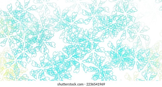 Light green vector abstract artwork with leaves. leaves on elegant natural pattern with gradient. Colorful pattern for spring parties.