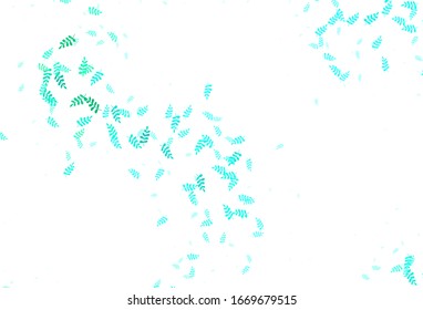 Light Green vector abstract backdrop with leaves. Sketchy doodles with leaves on blurred background. Doodle design for your web site.