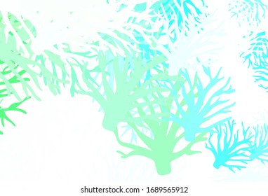 Fondo abstracto vectorial claro con hojas. Ilustración abstracta brillante con hojas y ramas. Patrón para papeles pintados, libros coloreados.