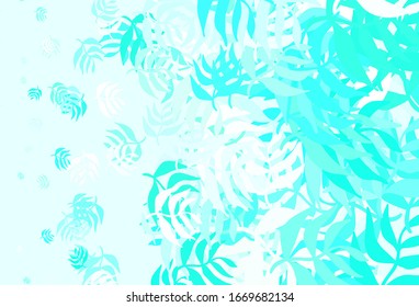 Light Green vector abstract background with leaves. Modern geometrical abstract illustration with leaves. Pattern for heads of websites, designs.
